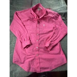 Cinch Men's Western Solid Pink Button-Down Shirt  Size Large